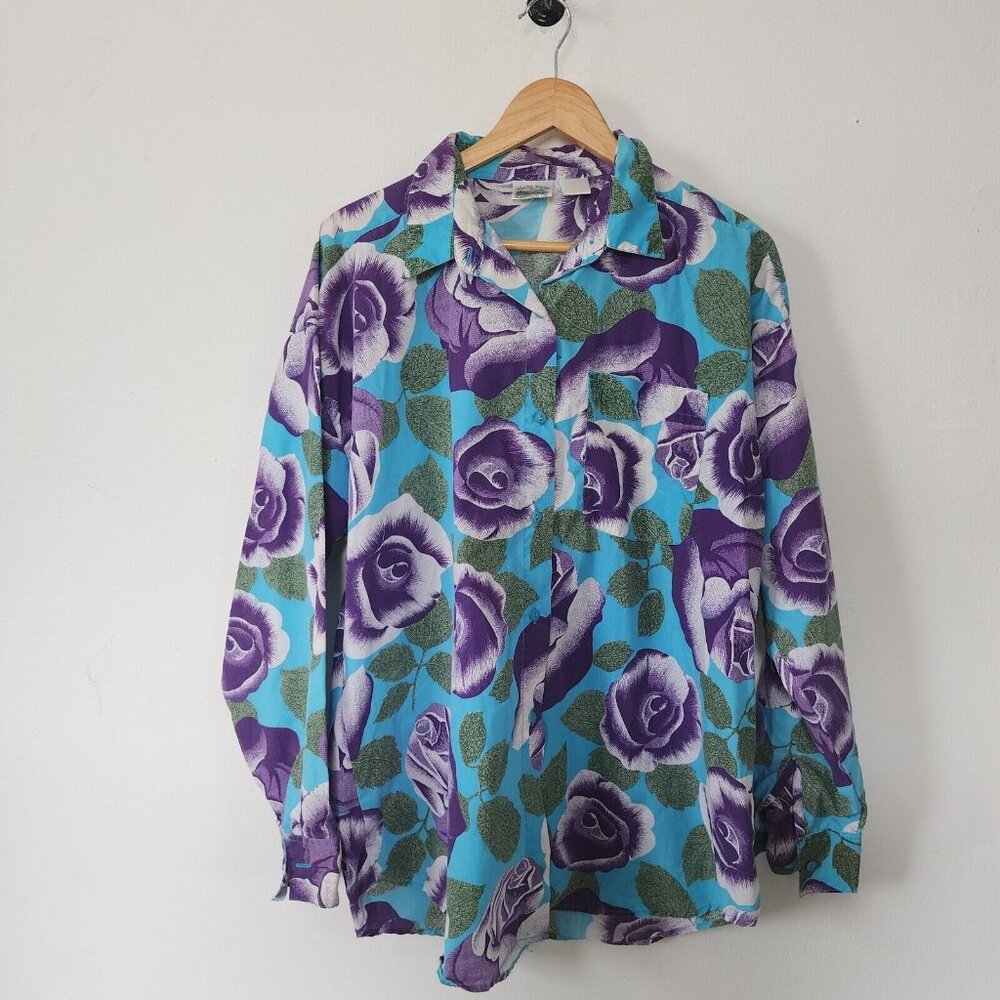 Pearl River Clothing Co Vtg Aloha Hawaiian Long Sleeve Button Down 2XL Floral